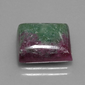 Rubí-Zoisita Multicolor natural de 9.16 ct, Cuadrado, Opaco