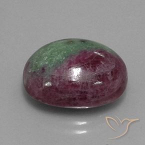Rubí zoisita multicolor natural de 15,00 ct, corte óvalo, opaco