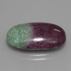 Rubí zoisita multicolor natural de 13,64 ct, corte óvalo, opaco