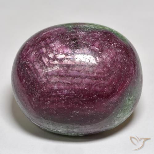 Rubí-Zoisita Multicolor natural de 74.53 ct, Ovalada, Opaco