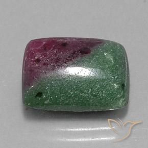 Rubí-Zoisita Multicolor natural de 12.24 ct, Corte Baguette, Opaco