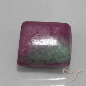 Rubí-Zoisita Multicolor natural de 8.93 ct, Cuadrado, Opaco
