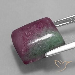 Rubí-Zoisita Multicolor natural de 8.93 ct, Cuadrado, Opaco