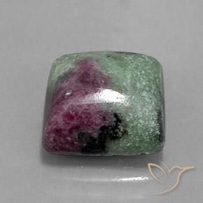 Rubí-Zoisita Multicolor natural de 6.74 ct, Cuadrado, Opaco