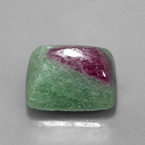Rubí zoisita multicolor natural de 11,45 ct, baguette, opaco