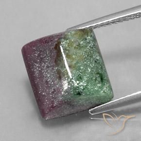 10.64ct Natural Multicolor Rubí-Zoisita, Corte Baguette, Opaco