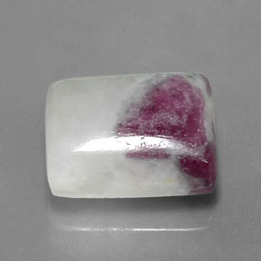 Rubí zoisita multicolor natural de 9,46 ct, baguette, translúcido