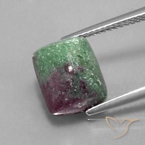 8.27ct Natural Multicolor Rubí-Zoisita, Corte Baguette, Opaco