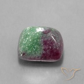 Rubí-Zoisita Multicolor natural de 8.27 ct, Corte Baguette, Opaco