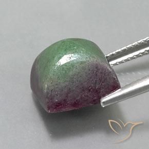 Rubí-Zoisita Multicolor natural de 10.92 ct, Cuadrado, Opaco