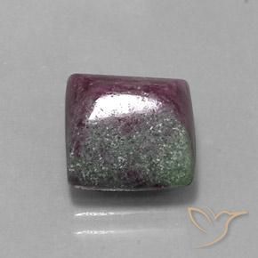 Rubí-Zoisita Multicolor natural de 8.08 ct, Cuadrado, Opaco