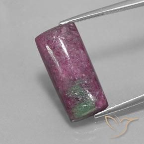 10.58ct Natural Multicolor Rubí-Zoisita, Corte Baguette, Opaco