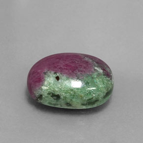 Rubí zoisita multicolor natural de 9,17 ct, corte óvalo, opaco