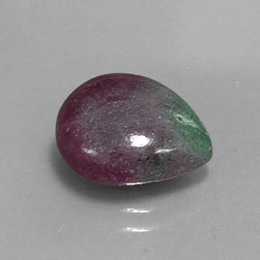 Rubí-Zoisita Multicolor natural de 5.21 ct, En forma de pera, Opaco