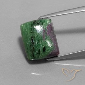 10.12ct Natural Multicolor Rubí-Zoisita, Corte Baguette, Opaco