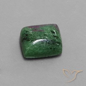 Rubí-Zoisita Multicolor natural de 10.12 ct, Corte Baguette, Opaco