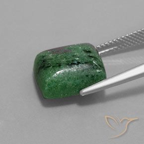 Rubí-Zoisita Multicolor natural de 10.12 ct, Corte Baguette, Opaco