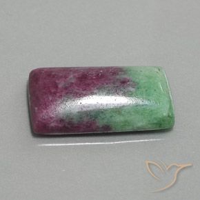Rubí-Zoisita Multicolor natural de 18.00 ct, Corte Baguette, Opaco
