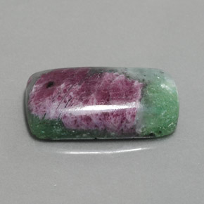 Rubí zoisita multicolor natural de 14,49 ct, corte cojín, opaco