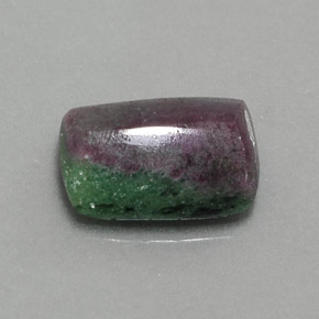 Rubí-Zoisita Multicolor natural de 5.44 ct, Corte Baguette, Opaco