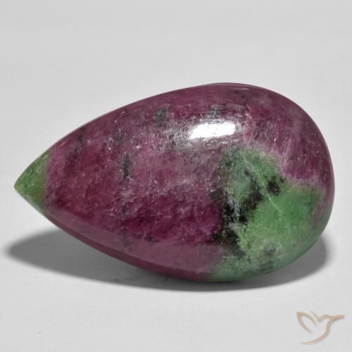 Rubí-Zoisita Multicolor natural de 93.98 ct, En forma de pera, Opaco