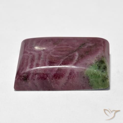 Rubí-Zoisita Multicolor natural de 65.85 ct, Corte Baguette, Opaco