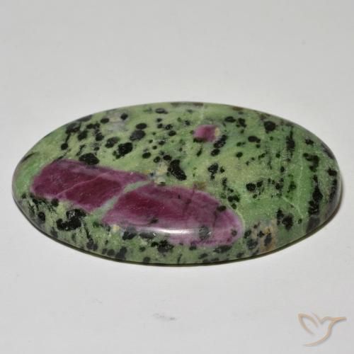 Rubí-Zoisita Multicolor natural de 183.06 ct, Ovalada, Opaco