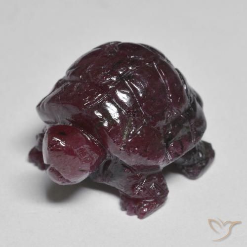 Rubí zoisita púrpura natural de 24,16 ct, forma elegante, opaco