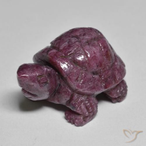 Rubí-Zoisita Púrpura oscuro medio natural de 34.06 ct, Elegante, Opaco