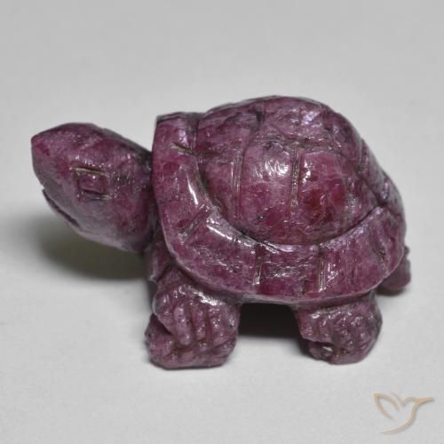 Rubí-Zoisita Púrpura oscuro medio natural de 34.06 ct, Elegante, Opaco