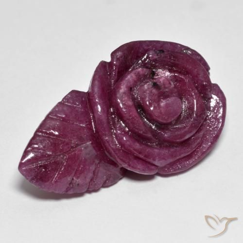 43.93ct Natural Multicolor Rubí-Zoisita, Corte Flor, Opaco