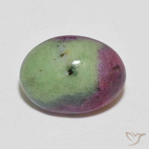 7.21ct Natural Multicolor Rubí-Zoisita, Ovalada, Opaco