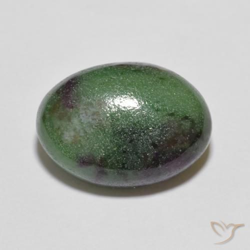 7.43ct Natural Multicolor Rubí-Zoisita, Ovalada, Opaco