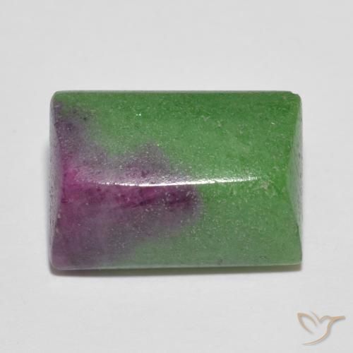 9.04ct Natural Multicolor Rubí-Zoisita, Corte Baguette, Opaco