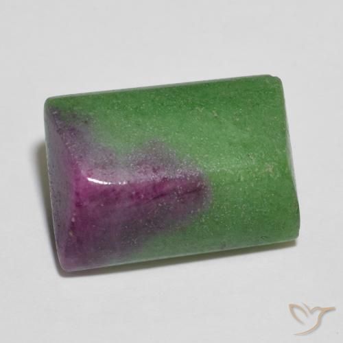 Rubí-Zoisita Multicolor natural de 9.04 ct, Corte Baguette, Opaco
