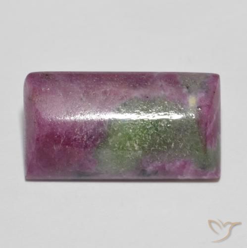9.88ct Natural Multicolor Rubí-Zoisita, Corte Baguette, Opaco