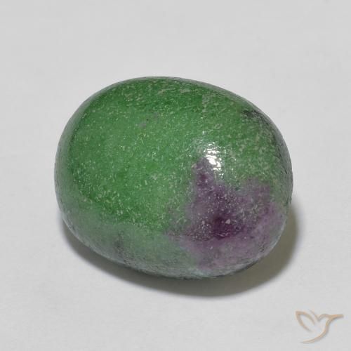 Rubí-Zoisita Multicolor natural de 7.84 ct, Ovalada, Opaco