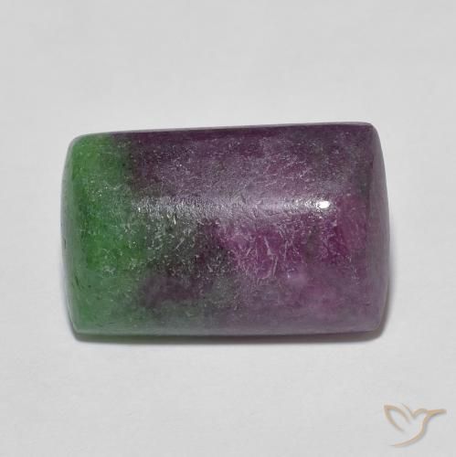 9.04ct Natural Multicolor Rubí-Zoisita, Forma Cojín, Opaco