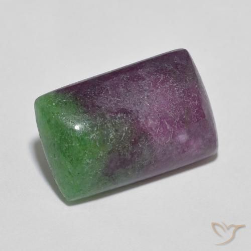 Rubí-Zoisita Multicolor natural de 9.04 ct, Forma Cojín, Opaco