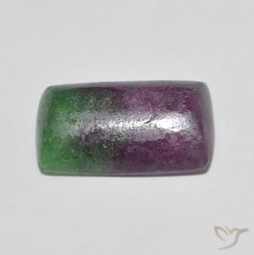 Rubí-Zoisita Multicolor natural de 9.04 ct, Forma Cojín, Opaco