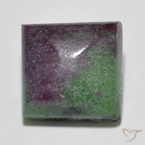 8.06ct Natural Multicolor Rubí-Zoisita, Cuadrado, Opaco