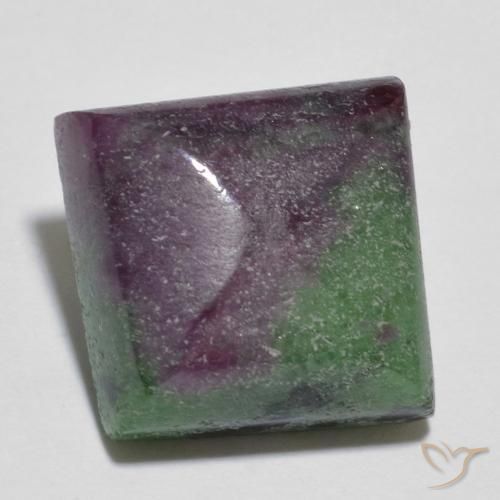 Rubí-Zoisita Multicolor natural de 8.06 ct, Cuadrado, Opaco