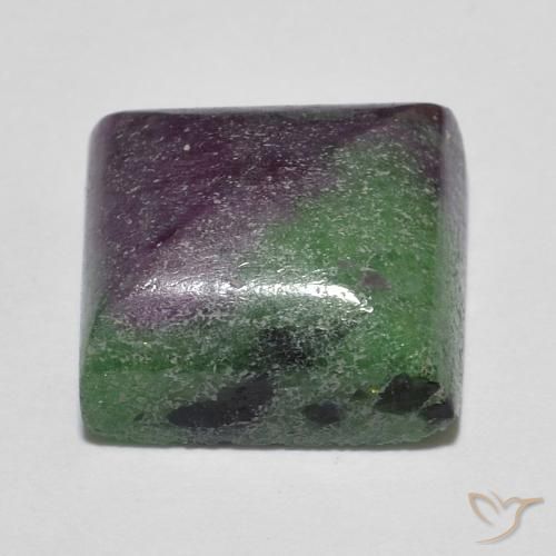 Rubí-Zoisita Multicolor natural de 8.06 ct, Cuadrado, Opaco