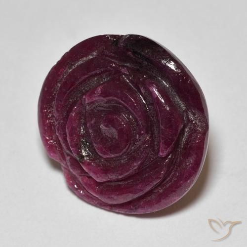 Rubí-Zoisita Rojo frambuesa natural de 20.61 ct, Corte Flor, Opaco