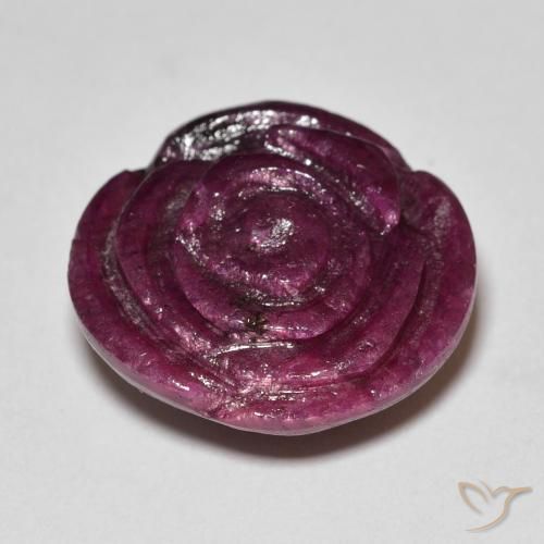 Rubí-Zoisita Rojo frambuesa natural de 20.61 ct, Corte Flor, Opaco