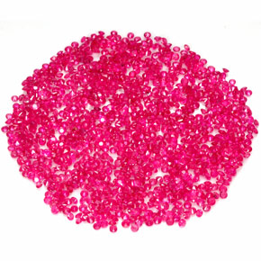 Gemas de rubí rosa natural de  ct, corte redondo, SI