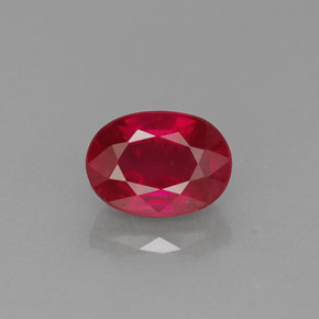Rubí rojo natural de 1,38 ct, corte óvalo, VS-SI