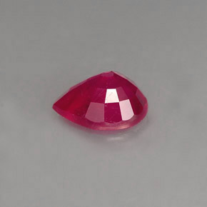 Rubí rojo natural de 1,61 ct, en forma de pera, VS-SI
