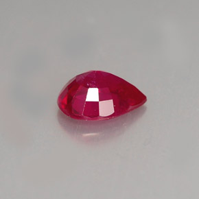 Rubí rojo natural de 1,31 ct, en forma de pera, VS-SI