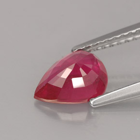 Rubí rojo natural de 1,54 ct, en forma de pera, VS-SI